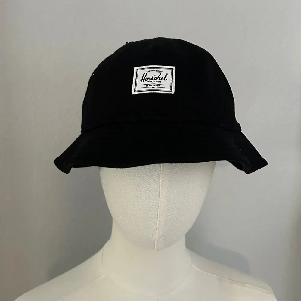 Herschel Supply Co, Henderson Bucket Hat, Black Denim, Size Small/Medium